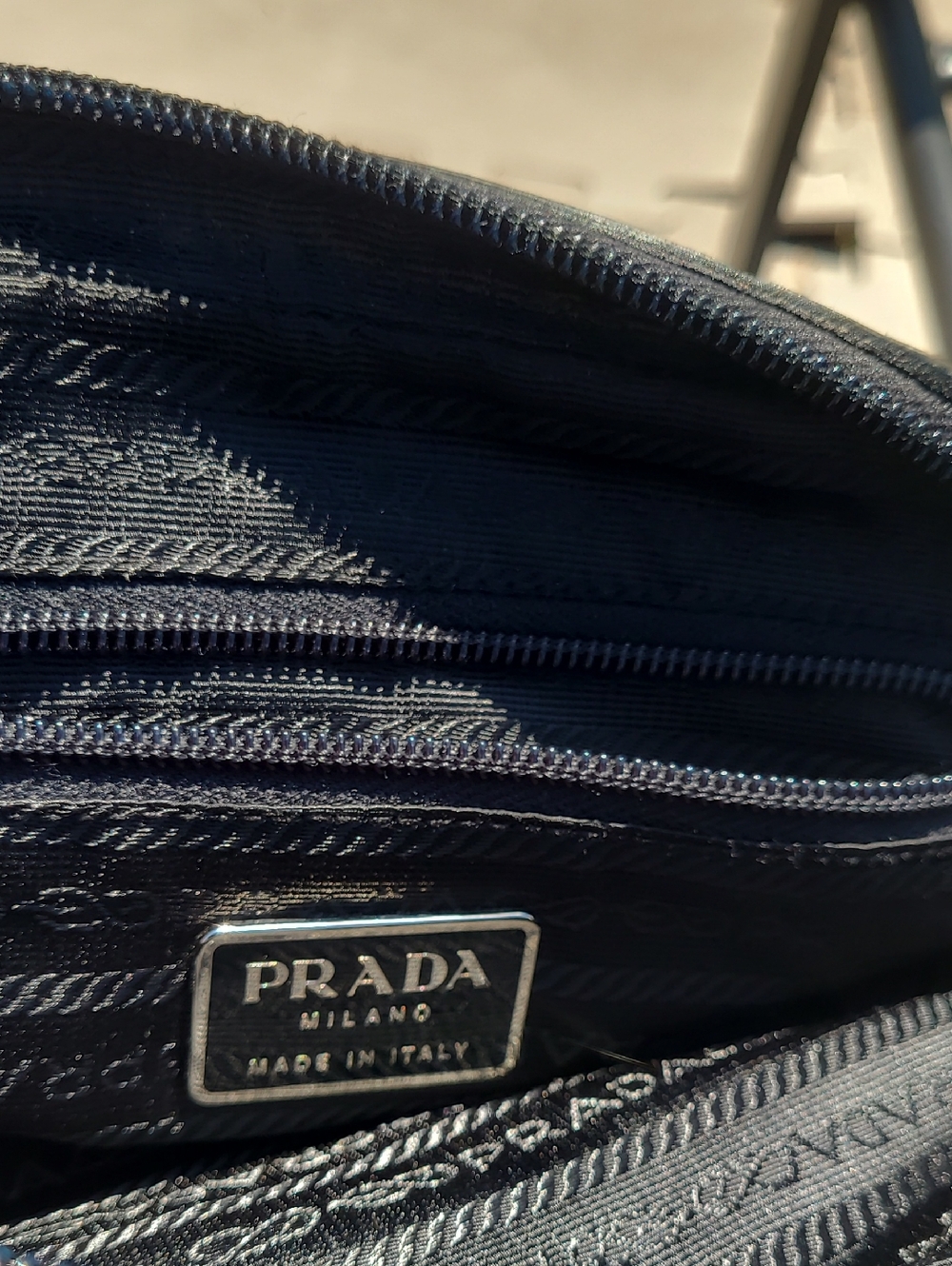 Small Prada Vitello Drive Perforated Bowling Shoulder Bag - Picture 14 of 16